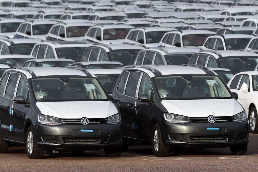 Demand for new cars was down by a quarter on pre-pandemic levels last month, according to preliminary figures (Gareth Fuller/PA)