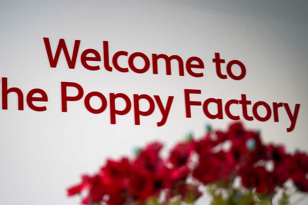 The Poppy Factory is celebrating its centenary throughout 2022 (Steve Parsons/PA)