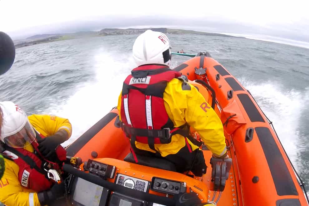 Two paddleboarders were rescued by lifeboat (Largs RNLI/PA)