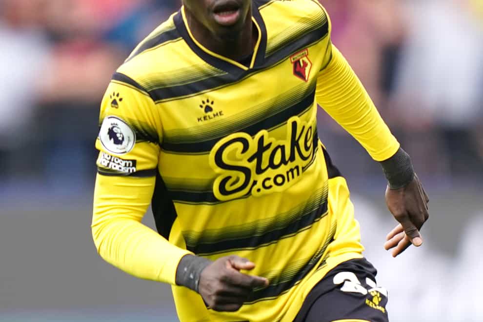 Watford will be without Ismaila Sarr for the visit of Arsenal in the Premier League on Sunday (Tess Derry/PA)