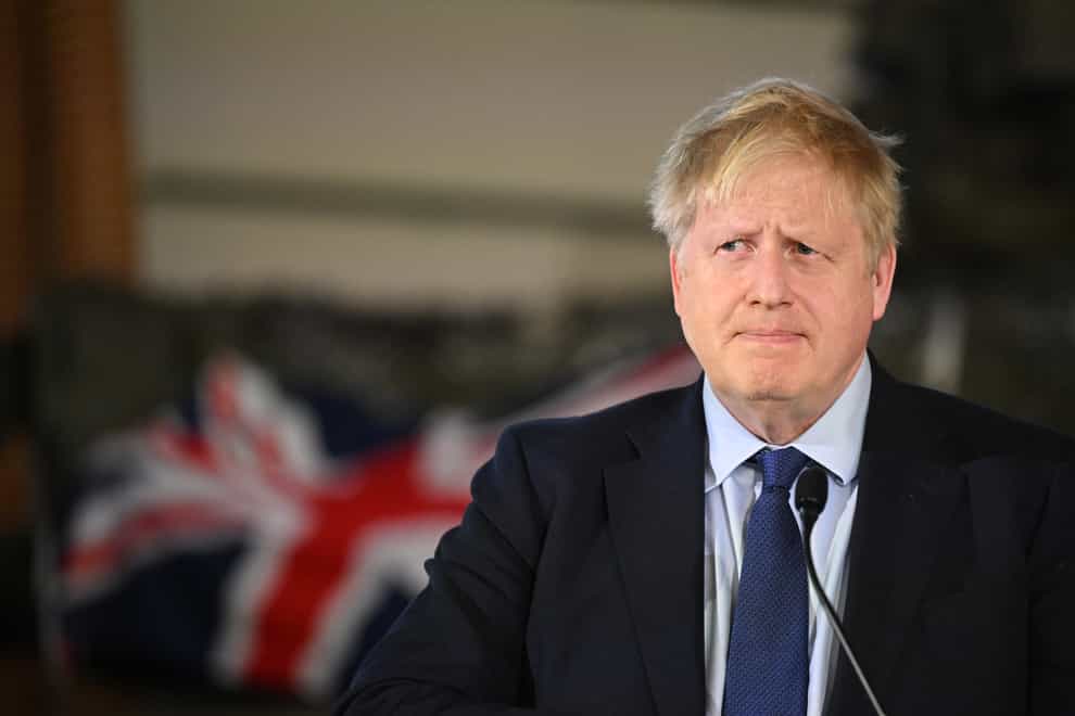 Boris Johnson says the UK is ‘bolstering’ its package of sanctions against the Kremlin (Leon Neal/PA)
