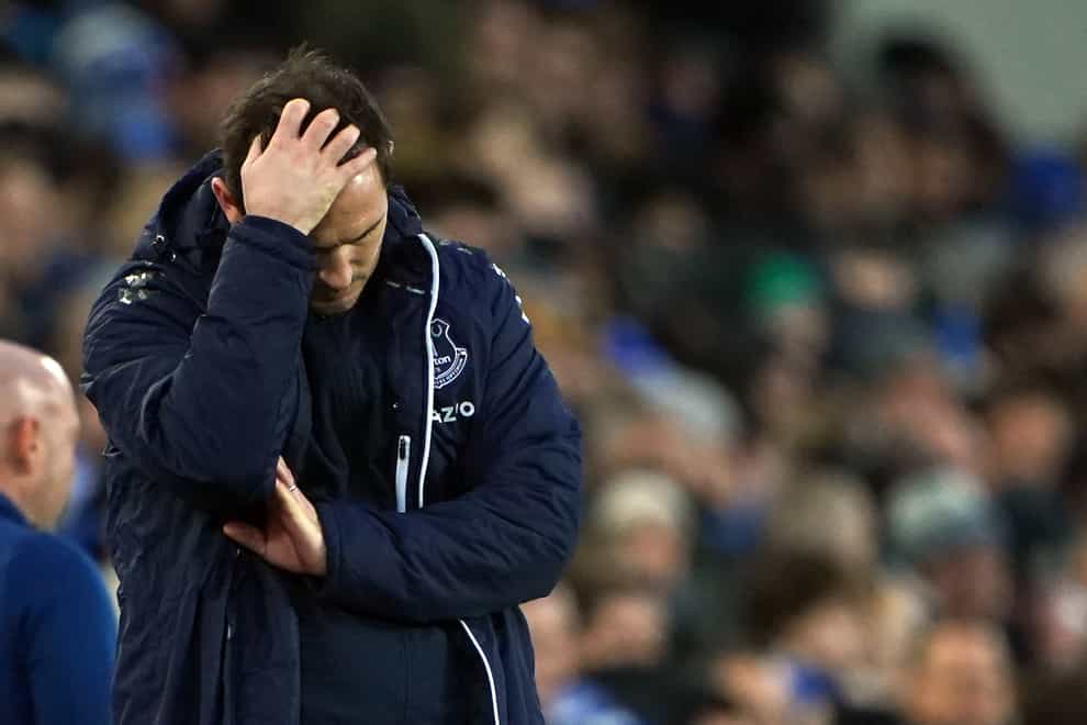 Everton’s terrible away form is something manager Frank Lampard is keen to correct (Peter Byrne/PA)