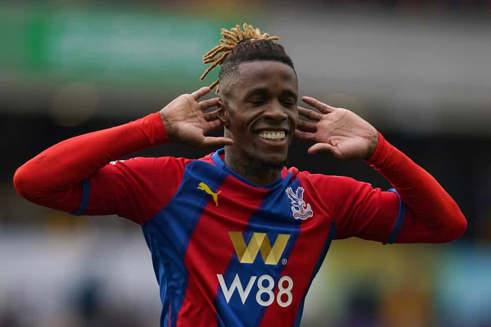 Wilfried Zaha helped Crystal Palace to victory over Wolves (Nick Potts/PA)