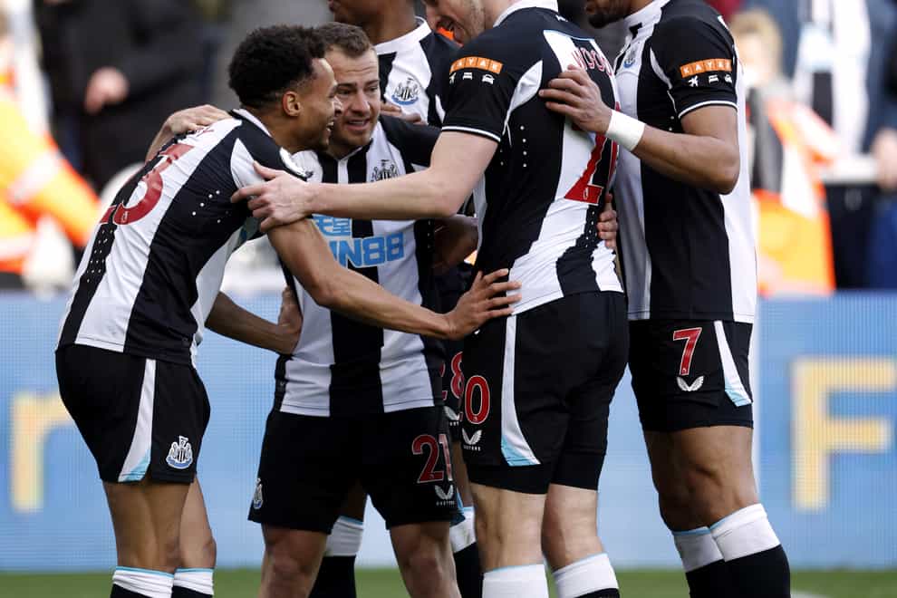 Ryan Fraser (second left) celebrates with his team-mates (Richard Sellers/PA)