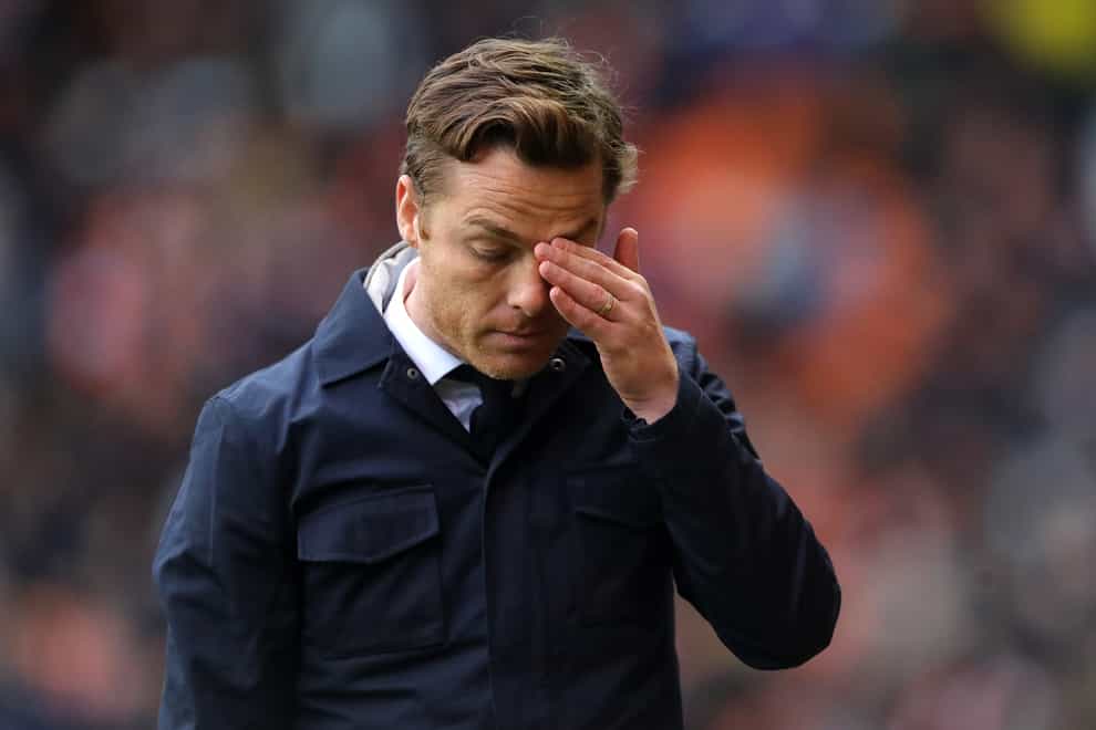 Bournemouth manager Scott Parker on the touchline during the Sky Bet Championship match at Bloomfield Road Stadium, Blackpool. Picture date: Saturday February 12, 2022.