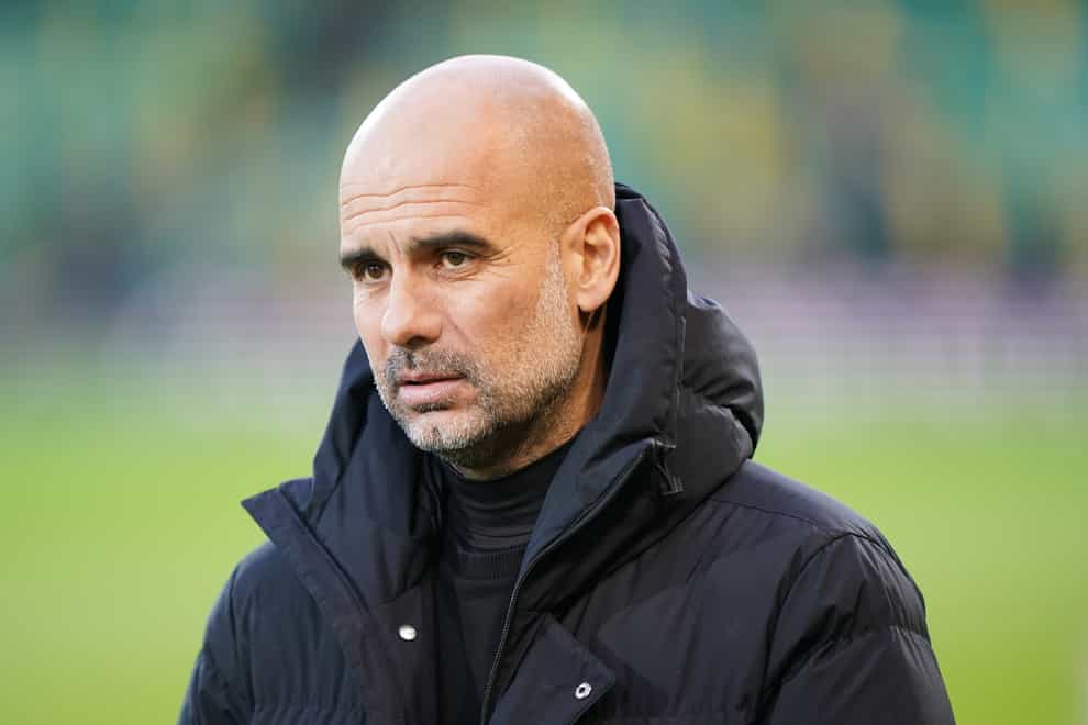 Pep Guardiola believes Manchester City need to sign a striker despite the success they have enjoyed without one (Joe Giddens/PA)