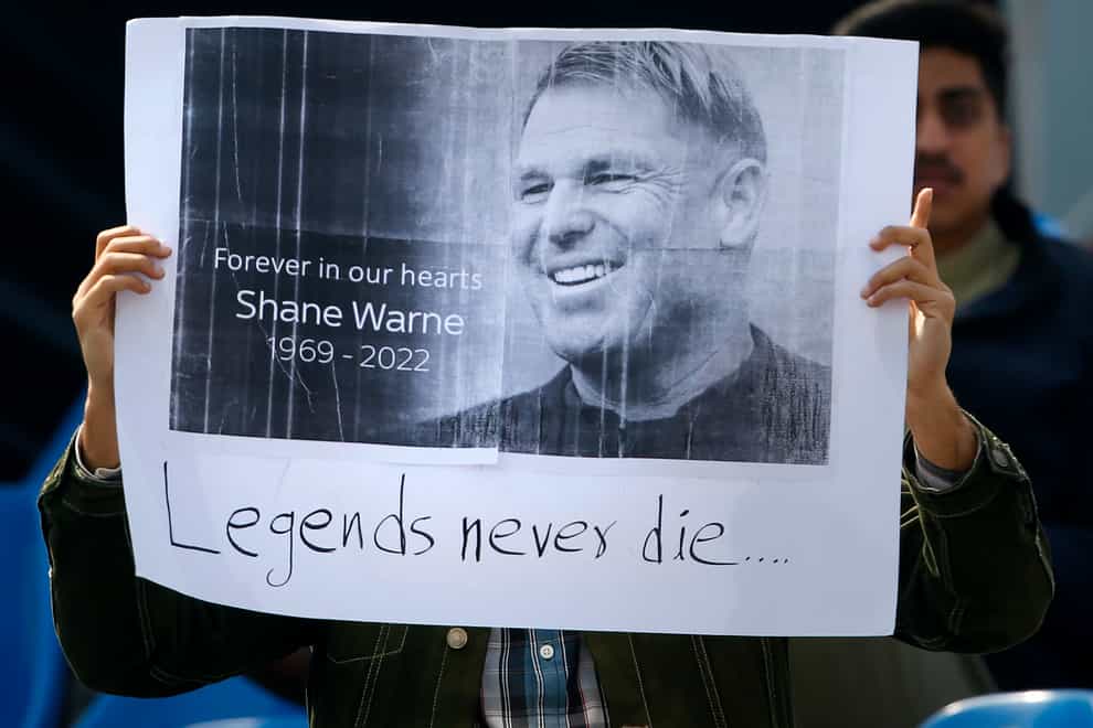 The world of cricket continues to mourn the loss of Shane Warne (Anjum Naveed/AP).