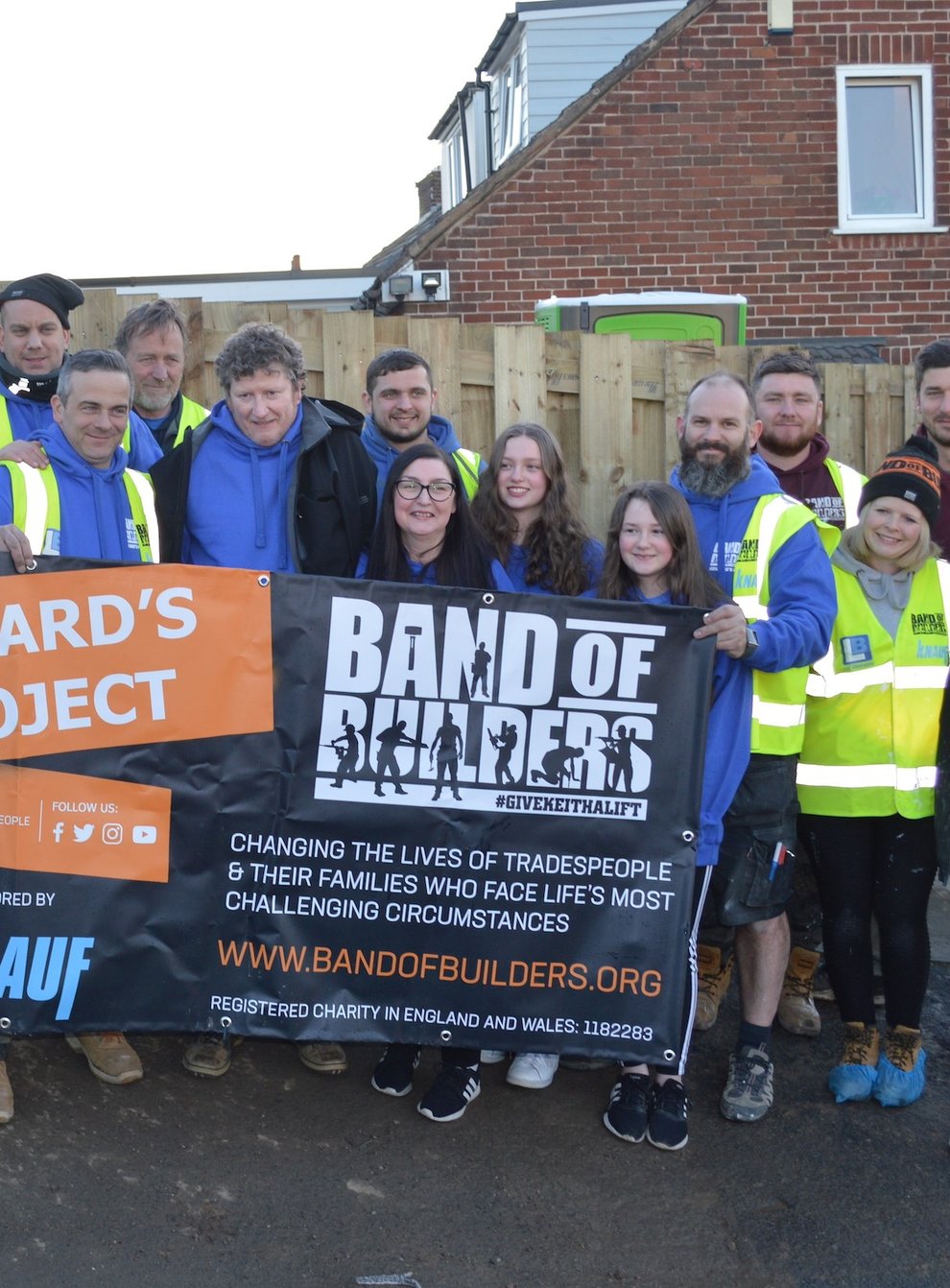 Band of Builders complete their three-week project at the family home of Howard Holden in Oswaldtwistle, Lancashire (Band of Builders/PA)