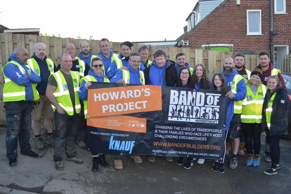 Band of Builders complete their three-week project at the family home of Howard Holden in Oswaldtwistle, Lancashire (Band of Builders/PA)