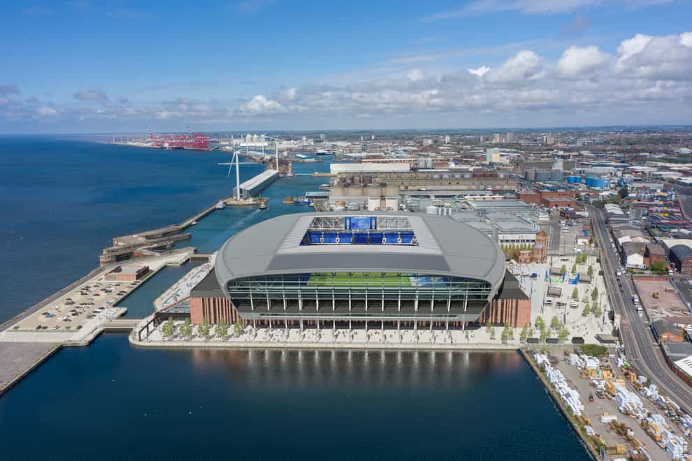 Everton will not be utilising a £30million loan to help fund the building of their new stadium at Bramley-Moore Dock (PA)