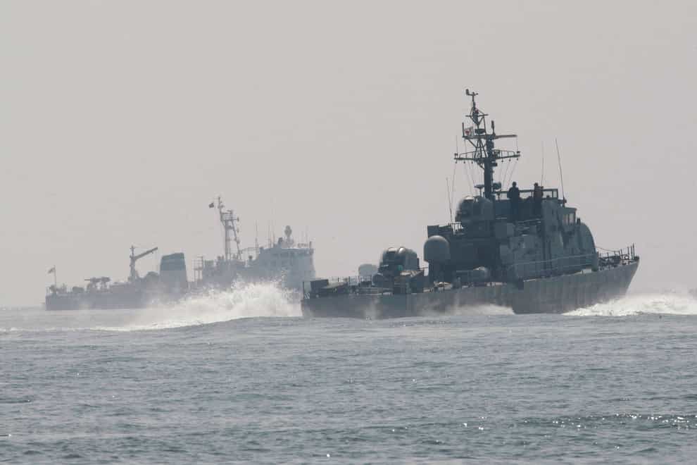 South Korean Navy patrol ships (AP)