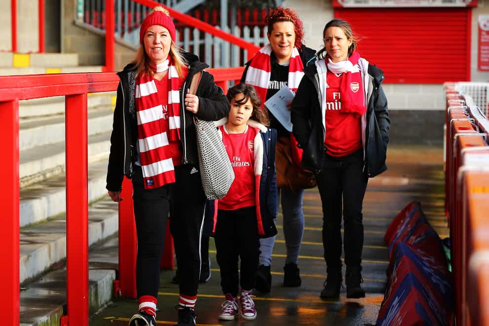 Clubs in England and Wales are losing revenue by failing to cater for, and market to, female supporters (Mark Kerton/PA)