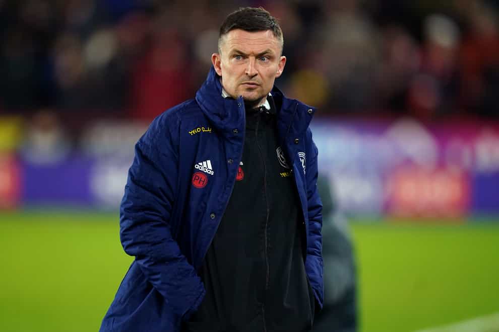 Sheffield United manager Paul Heckingbottom hailed his side’s display in the win over Middlesbrough (Mike Egerton/PA)