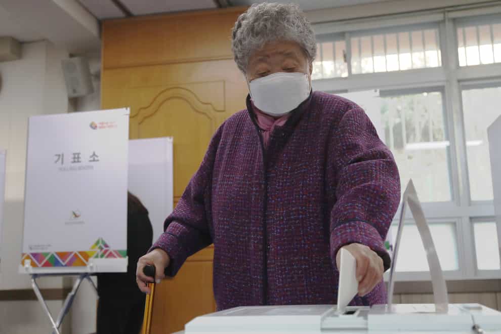 South Koreans are voting for a new president, with an outspoken liberal ruling party candidate and a conservative former prosecutor considered the favourites in a tight race that has aggravated domestic divisions (Park Sung-jae/Yonhap/AP)