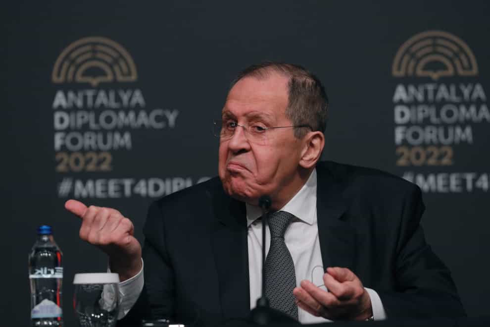 Russian foreign minister Sergei Lavrov (AP)