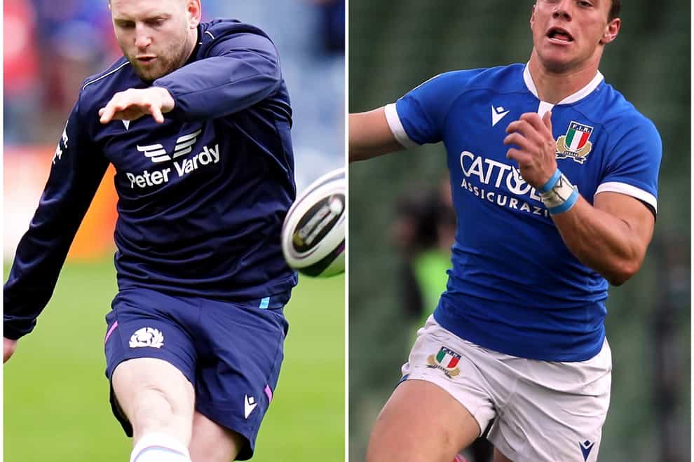 Finn Russell and Paolo Garbisi (Jane Barlow/Brian Lawless/PA)
