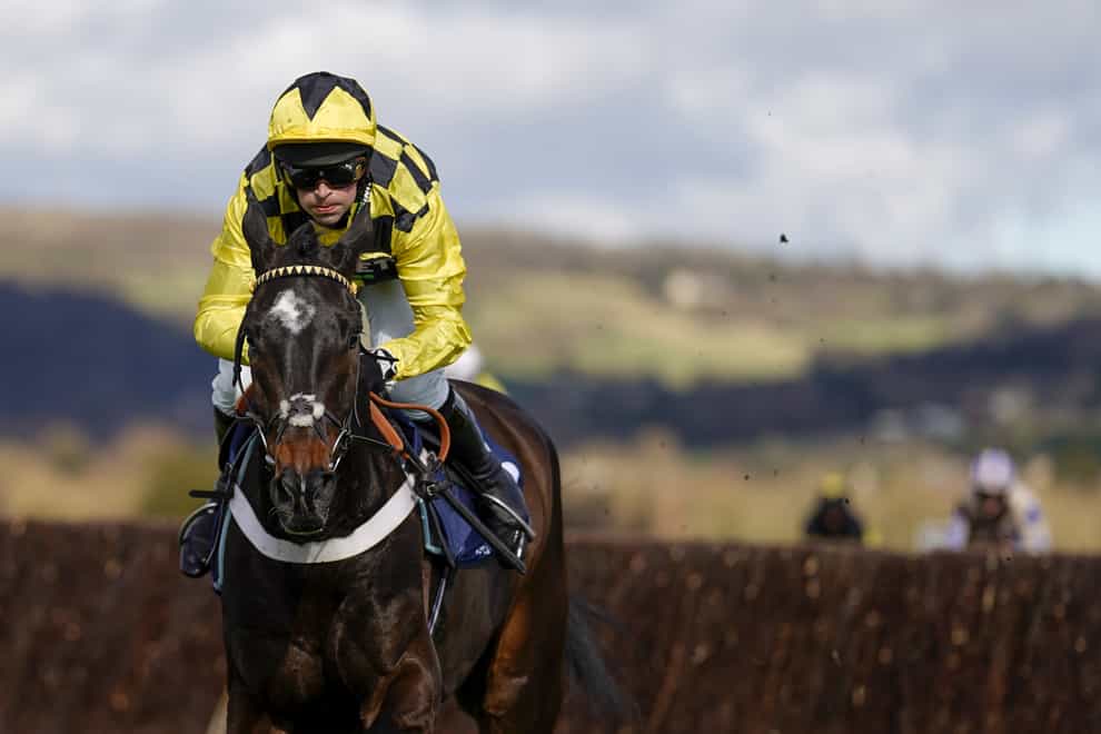 Nico de Boinville riding Shishkin clear the last to win The Sporting Life Arkle Challenge Trophy Novices’ Chase during day one of the Cheltenham Festival at Cheltenham Racecourse. Picture date: Tuesday March 16, 2021.