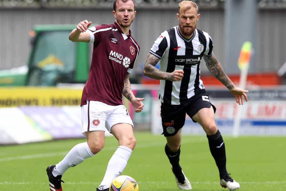 Richard Tait (right) is hoping to beat Hearts (Jeff Holmes/PA)