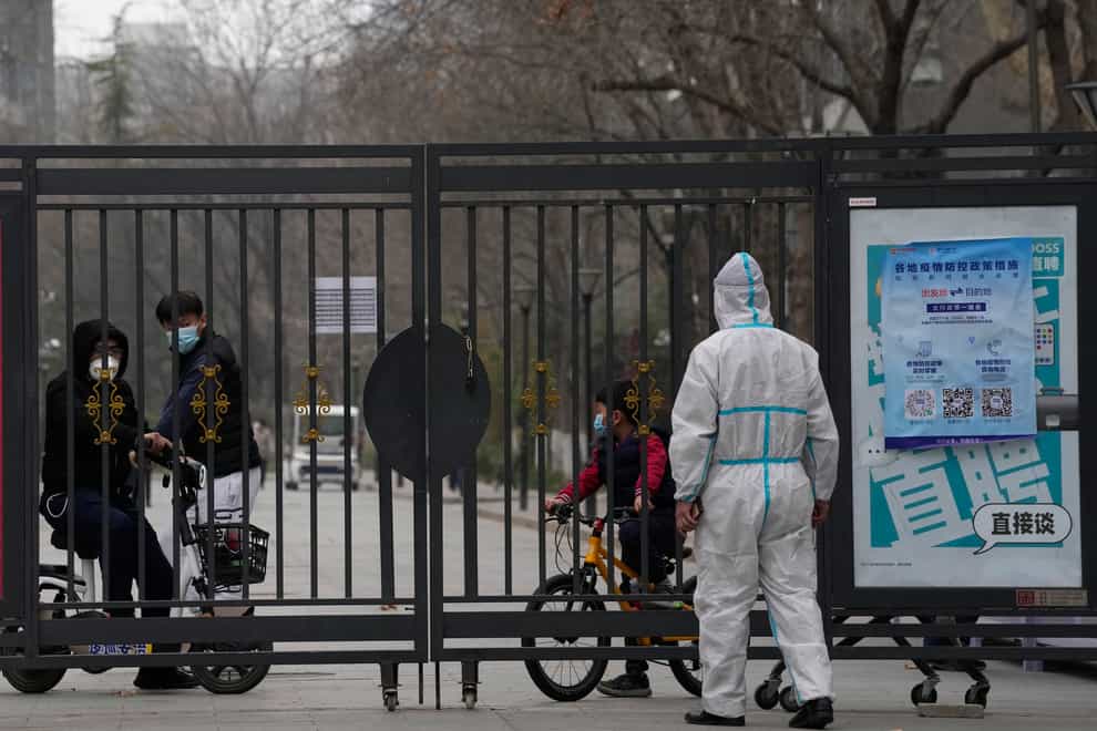 The number of new coronavirus cases in China’s north-east tripled on Sunday and authorities tightened control on access to Shanghai in the east (Ng Han Guan/AP)