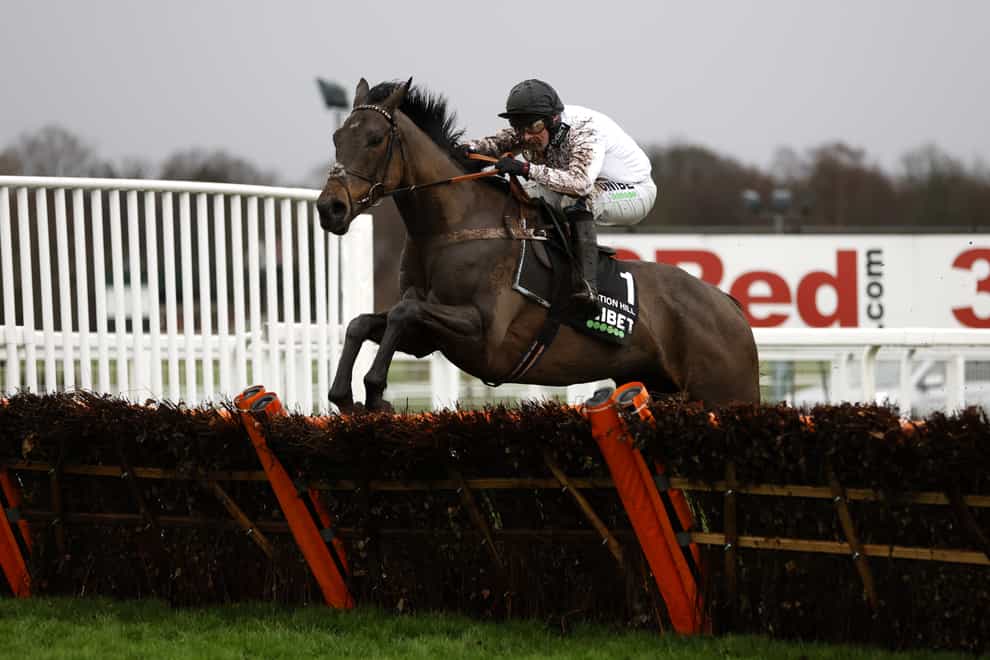 Nico de Boinville riding Constitution Hill goes on to win the Unibet Tolworth Novices’ Hurdle (Grade 1) (GBB Race) at Sandown Park Racecourse. Picture date: Saturday January 8, 2022.