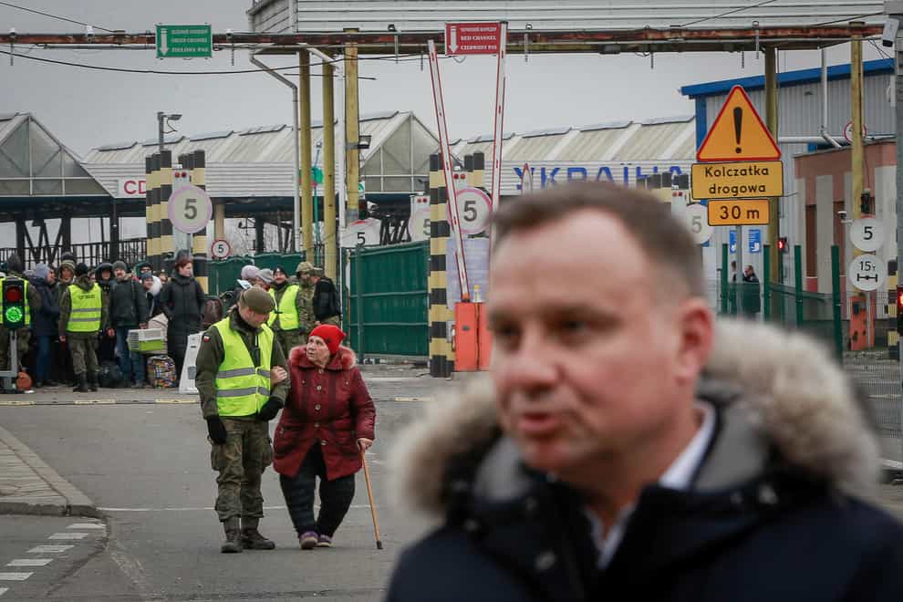 Polish President Andrzej Duda has called for other European countries to take in more Ukrainian refugees (Visar Kryeziu/AP)