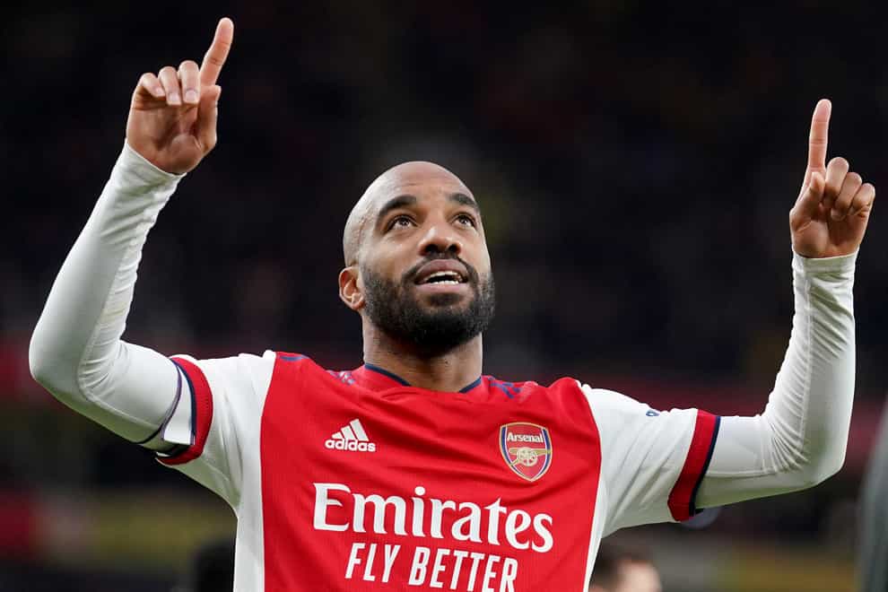 Alexandre Lacazette was on target as Arsenal reclaimed a top-four spot with a comfortable 2-0 win over Leicester (Nick Potts/PA)