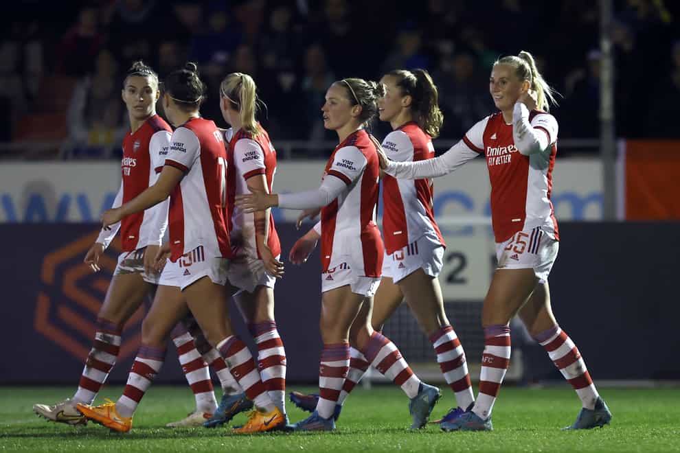 Arsenal are top of the WSL (Steven Paston/PA)
