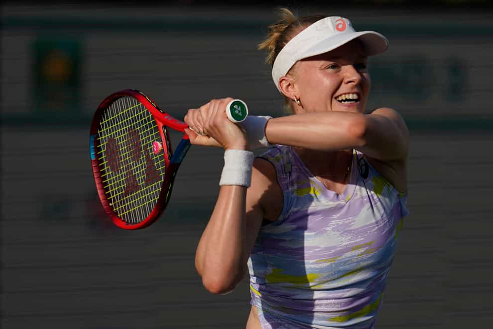 Harriet Dart claimed a landmark win in Indian Wells (Marcio Jose Sanchez/AP)
