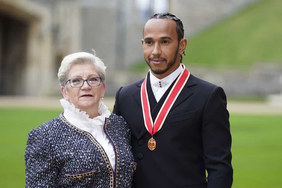 Lewis Hamilton intends to incorporate his mother Carmen’s maiden name, Larbalestier, alongside his current surname (Andrew Matthews/PA)