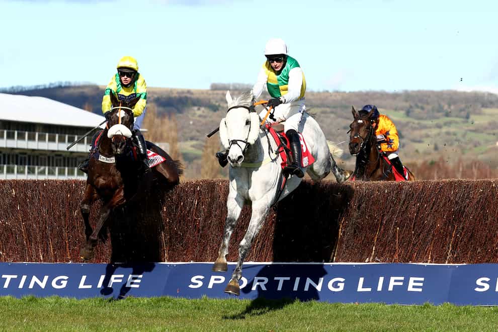 Vintage Clouds (right) on his way to landing the Ultima Handicap Chase last season (Michael Steele/PA)