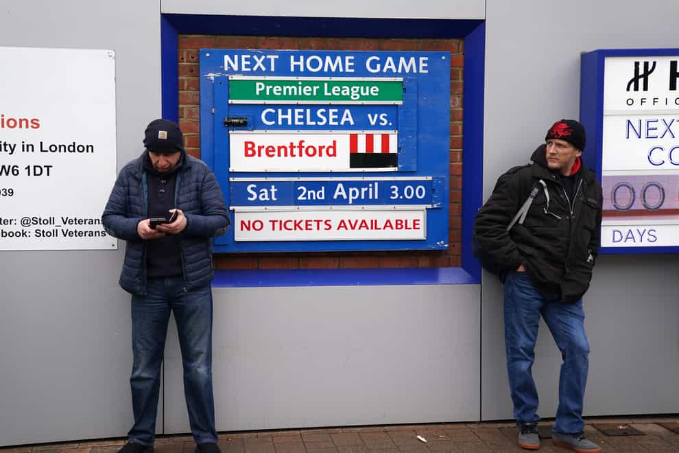 The Premier League and the FA have raised integrity concerns over the Chelsea ticket ban, the club have said (Adam Davy/PA)