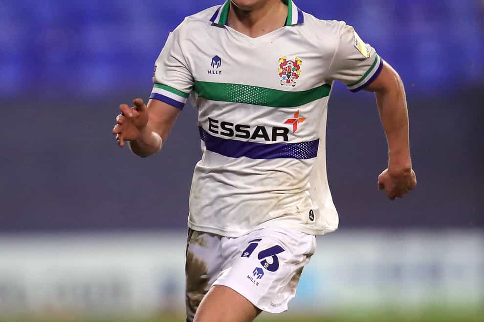 Paul Glatzel came off in Tranmere’s win over Mansfield because of a suspected hamstring issue (Simon Magee/PA).