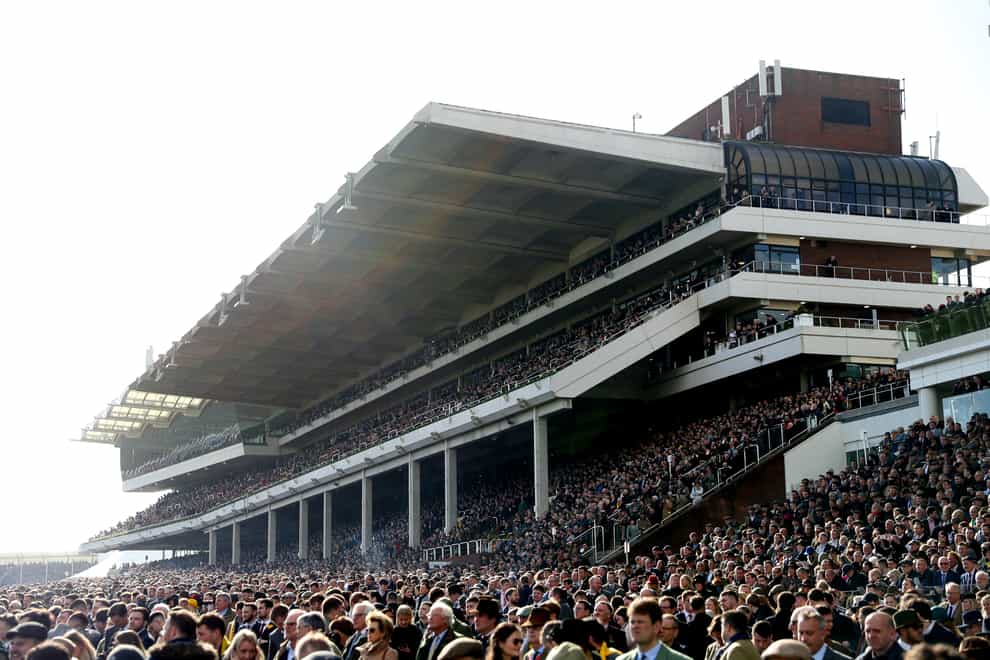 Crowds in the stands during day four of the 2020 Cheltenham Festival (Andrew Matthews/PA)