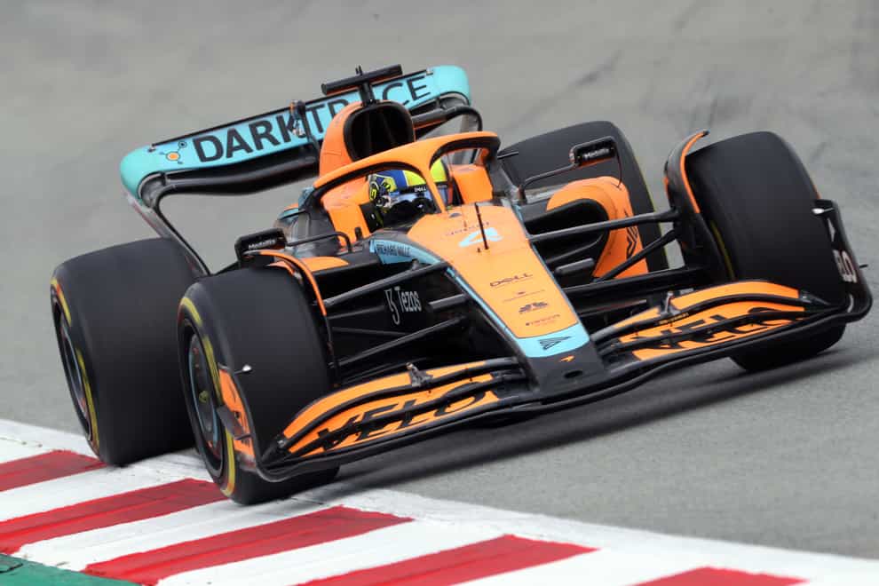 Lando Norris in action for McLaren during testing (Bradley Collyer/PA)