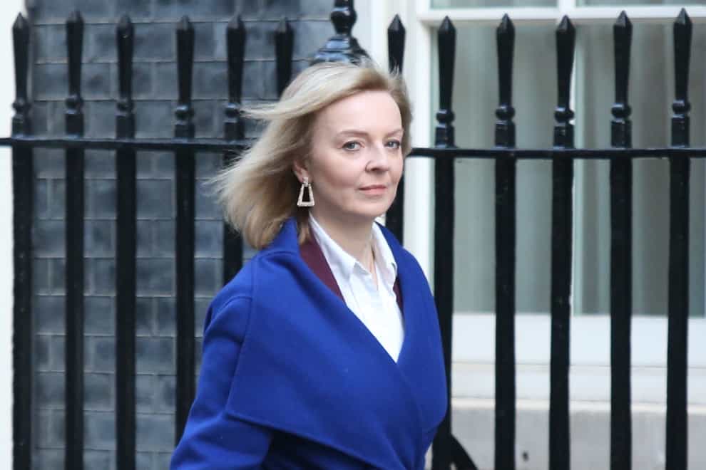 Foreign Secretary Liz Truss arrives in Downing Street for the Government’s weekly Cabinet meeting (James Manning/PA)