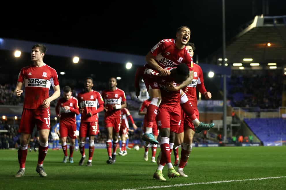 Middlesbrough’s Folarin Balogun scored his side’s second goal (Bradley Collyer/PA)