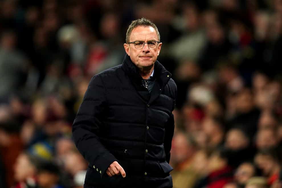 Ralf Rangnick’s Manchester United were knocked out of the Champions League (Martin Rickett/PA)
