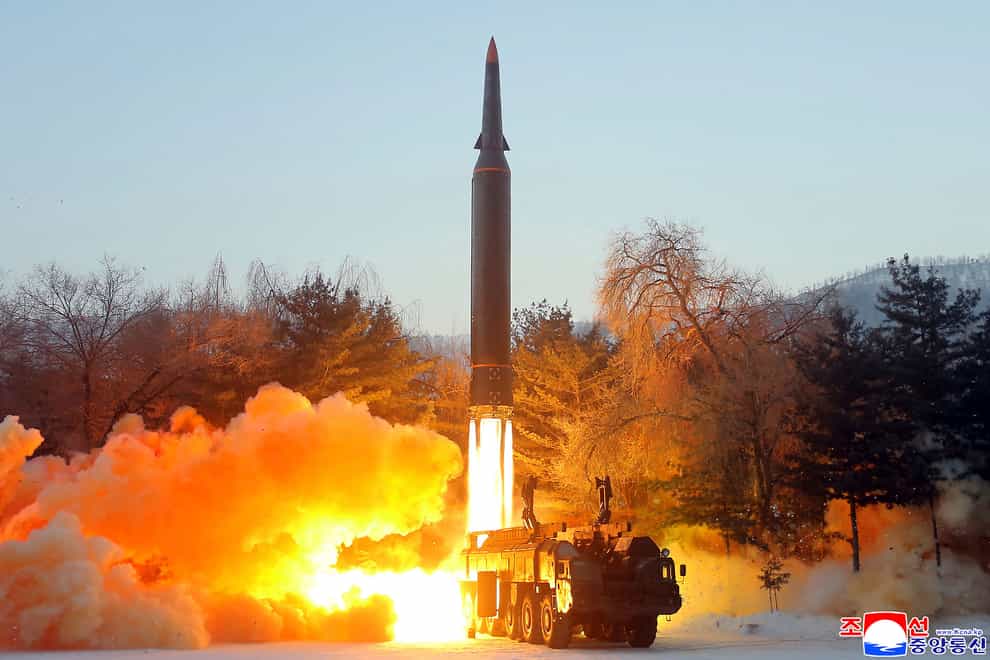 South Korea said North Korea fired an unidentified projectile but the launch on Wednesday apparently ended in a failure (News Agency/Korea News Service via AP, File)