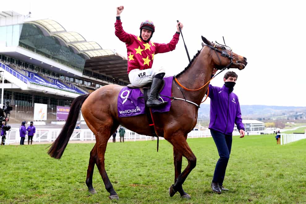 Minella Indo after winning last year’s Cheltenham Gold Cup (Michael Steele/PA)