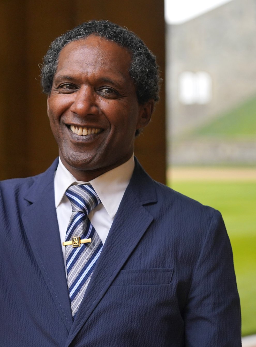 Lemn Sissay after being made an OBE (Officer of the Order of the British Empire) by the Prince of Wales during an investiture ceremony at Windsor Castle (Jonathan Brady/PA)