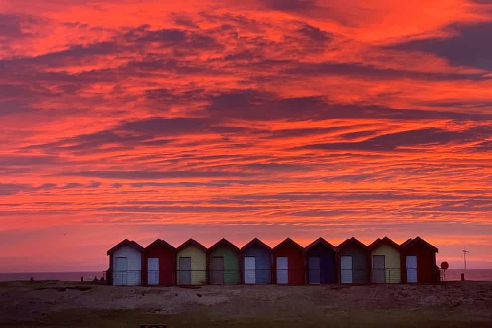 The Saharan dust in the air turned the sky red across parts of the south of England (Owen Humphreys/PA)