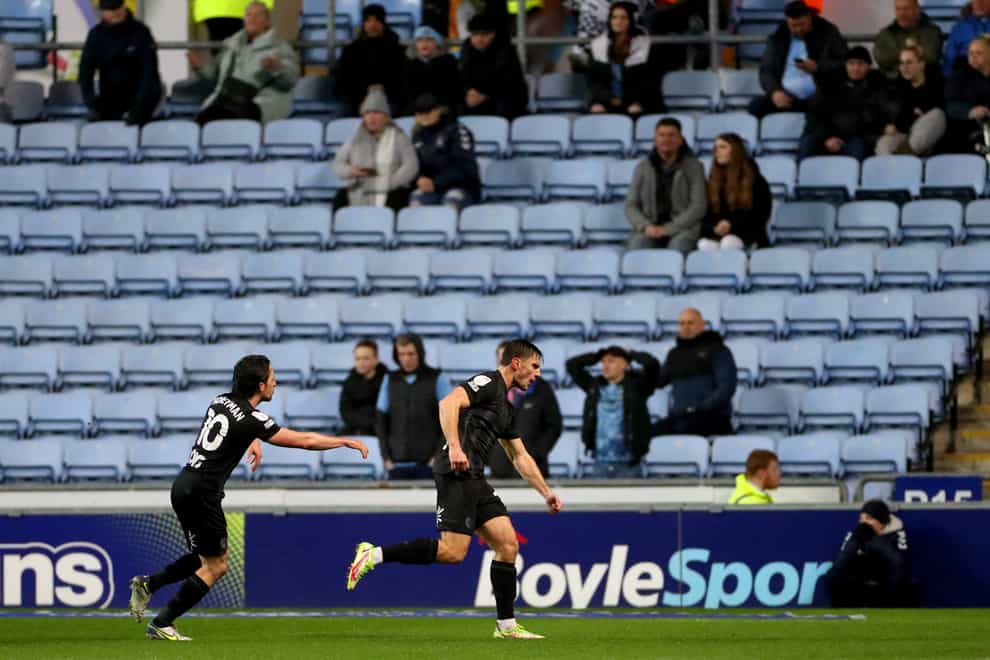 Ryan Longman sealed Hull’s win with their second goal at Coventry (Bradley Collyer/PA)
