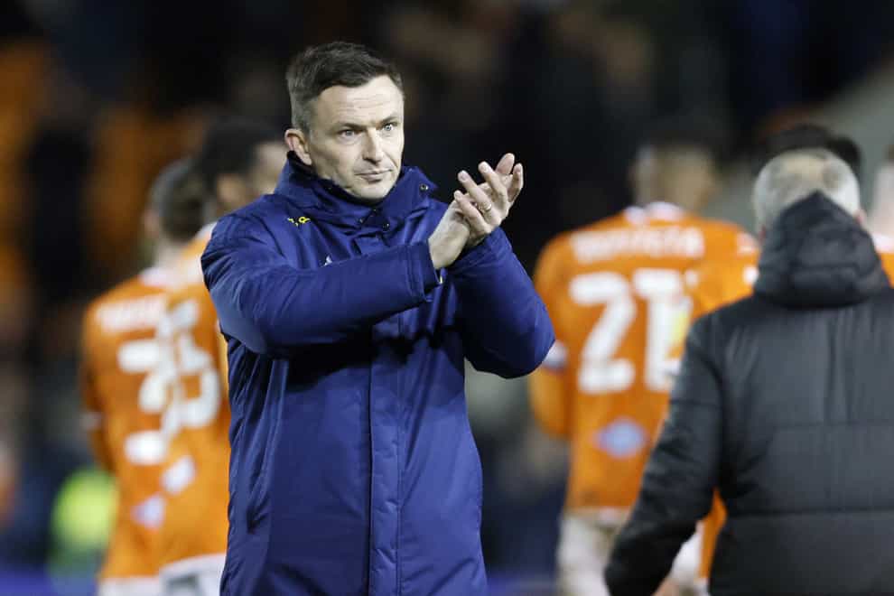 Paul Heckingbottom was frustrated by a late offside call (Richard Sellers/PA)