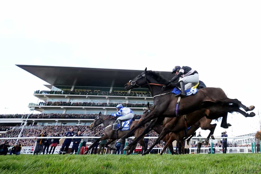 Third Wind (foreground) grabbed glory in the Pertemps Network Final Handicap Hurdle (Tim Goode/PA)