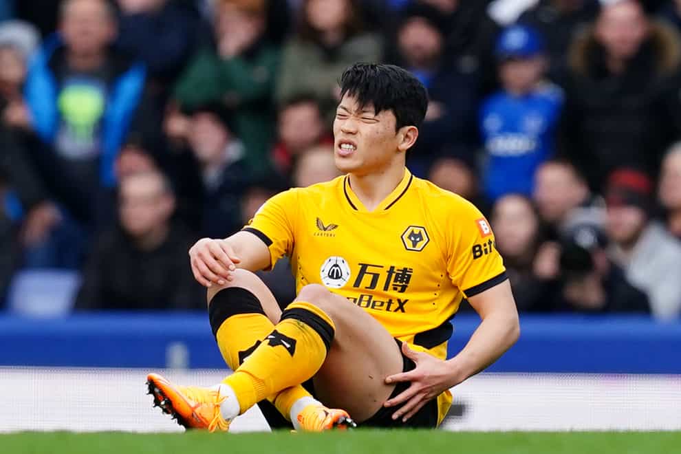 Wolves forward Hwang Hee-chan is available for the home game against Leeds after being injured at Everton (Martin Rickett/PA)
