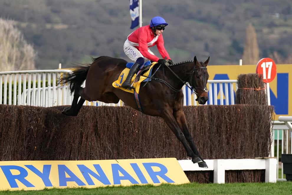 Allaho takes a fence in his stride as he bounds to victory in the Ryanair Chase at Cheltenham (Tim Goode/PA)