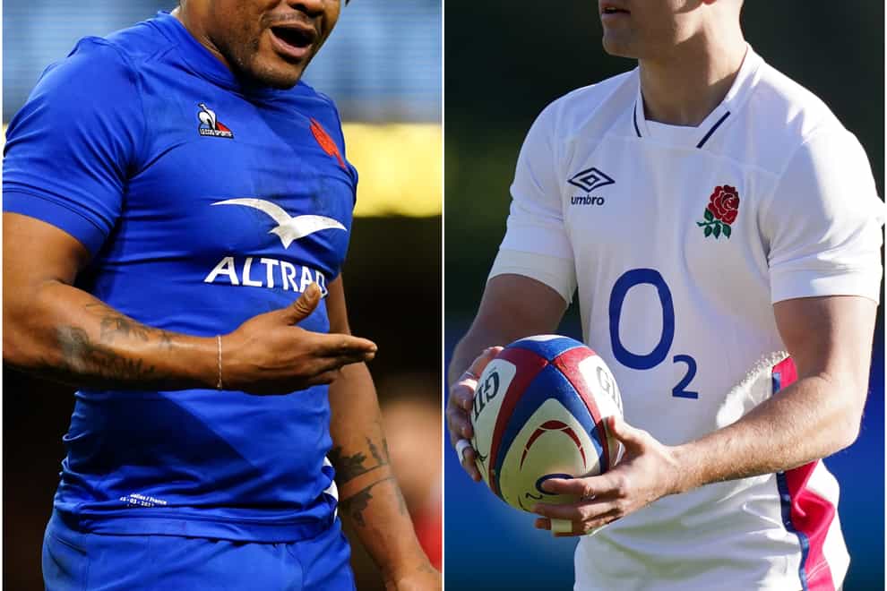 Jonathan Danty and Henry Slade are contrasting centres whose battle could be key to the outcome of France’s Six Nations battle with England (David Davies/PA Images).