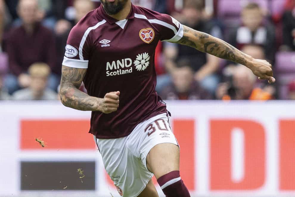 Josh Ginnelly should return for Hearts (Jeff Holmes/PA)