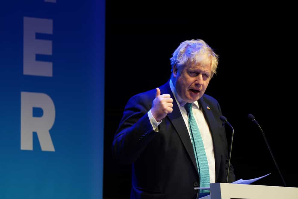 Prime Minister Boris Johnson is set to close the Conservative Party spring conference in Blackpool (Andrew Milligan/PA)