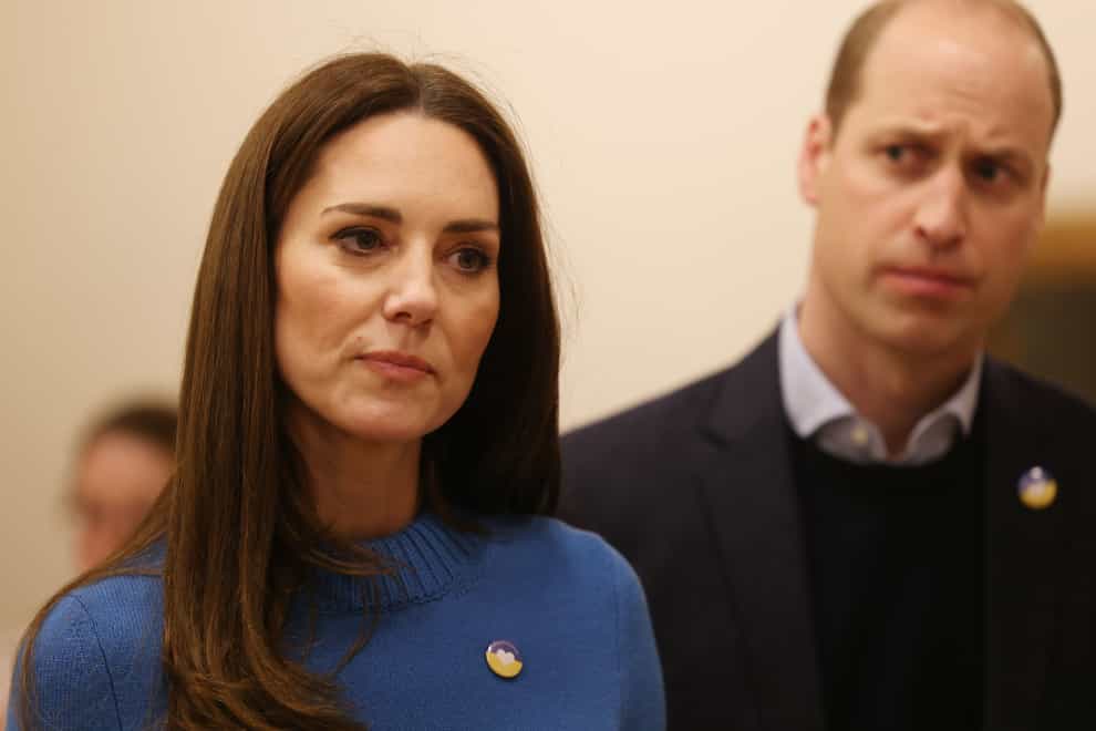 The Duke and Duchess of Cambridge during a visit to the Ukrainian Cultural Centre, London (PA)